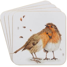 Robin Love Birds Coaster Set 4