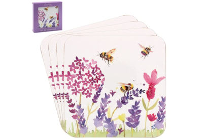 Lesser & Pavey Lavender & Bees Coasters Set Of 4 (LP95633)