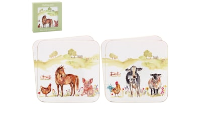 Lesser & Pavey Farmyard Coasters Set Of 4 Lesser & Pavey Farmyard Coasters Set Of 4