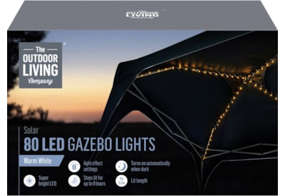 80 Led Solar Gazebo Lights 3x3m 80 Led Solar Gazebo Lights 3x3m