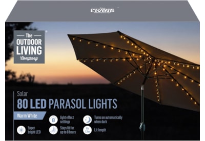 80 Led Solar Parasol Lights 3m (LS220145)