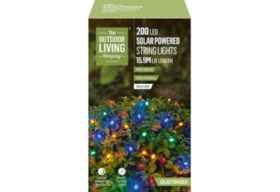 200 Led Solar Multi-Coloured String Lights Mini 200 Led Solar Multi-Coloured String Lights Mini