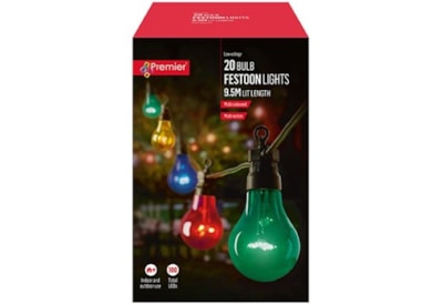 20 Bulb Festoon Lights Multi Coloured 20 Bulb Festoon Lights Multi Coloured