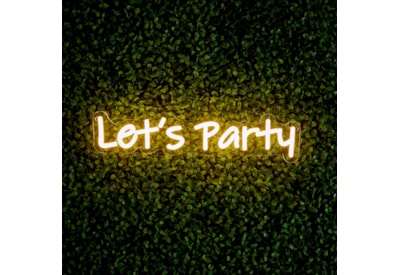 Led Lv Neon Wall Sign - Lets Party 40cm Led Lv Neon Wall Sign - Lets Party 40cm