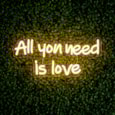 Led Lv Neon Wall Sign - All You Need Is Love 40cm Led Lv Neon Wall Sign - All You Need Is Love 40cm