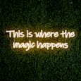 Led Lv Neon Wall Sign - This Is Where The Magic Ha 66.5cm Led Lv Neon Wall Sign - This Is Where The Magic Ha 66.5cm