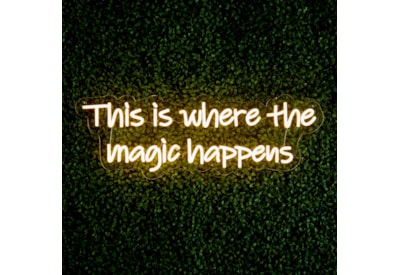 Led Lv Neon Wall Sign - This Is Where The Magic Ha 66.5cm Led Lv Neon Wall Sign - This Is Where The Magic Ha 66.5cm