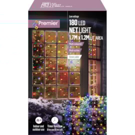 Premier Decorations 180 Led M/a Led Net Lights 1.75x1.2m Multi Premier Decorations 180 Led M/a Led Net Lights 1.75x1.2m Multi