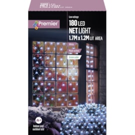 Premier Decorations 180 Led M/a Led Net Lights 1.75x1.2m White Premier Decorations 180 Led M/a Led Net Lights 1.75x1.2m White