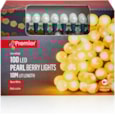 Premier Decorations 100 Multi Action Pearl Cap Lights Warm White