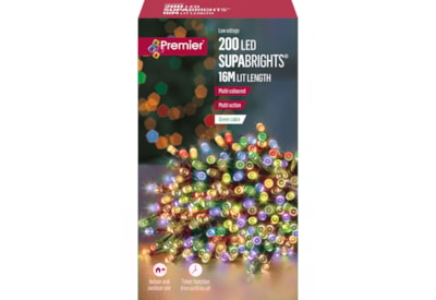 Premier 200 Multi Action Supabrights W'timer Multicolour 20m Premier 200 Multi Action Supabrights W'timer Multicolour 20m