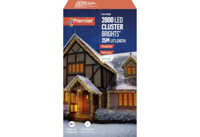 Premier Decorations 2000 M/a Led Clusterbrights Vintage Gold Premier Decorations 2000 M/a Led Clusterbrights Vintage Gold