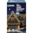 Premier Decorations 240 Led Snowing Icicles W/timer Warm White Premier Decorations 240 Led Snowing Icicles W/timer Warm White