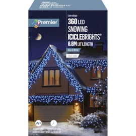 Premier 360 Led Snowing Icicles W/timer Blue/white (LV162183BW)