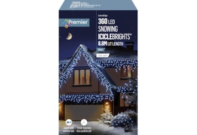 Premier 360 Led Snowing Icicles W/timer White (LV162183W)