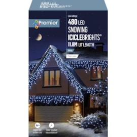 Premier 480 Led Snowing Icicles W/timer White (LV162184W)