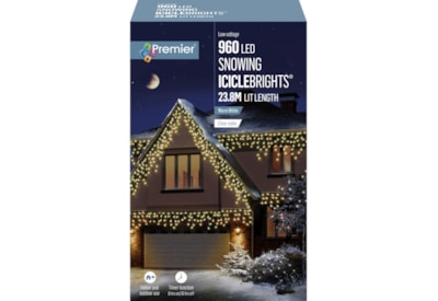 Premier 960 Led Snowing Icicles W/timer Warm White Premier 960 Led Snowing Icicles W/timer Warm White
