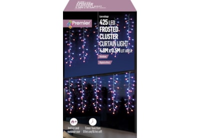 Premier Frosted Cluster Curtain With Effects Rainbow Led (LV213000RBW)