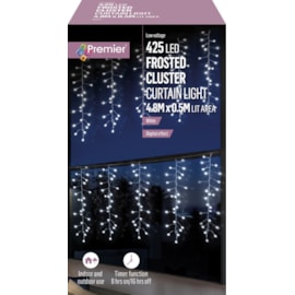 Premier Frosted Cluster Curtain With Effects W/white Led (LV213000WW)