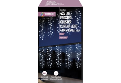 Premier Frosted Cluster Curtain With Effects White Led (LV213000W)
