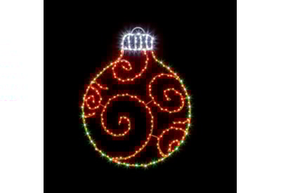 Premier Twinkling Led Flexibright Bauble Red-grn Mix 78cm