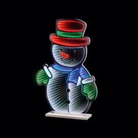 Premier Standing Snowman Infinity Mirror 60cm Premier Standing Snowman Infinity Mirror 60cm