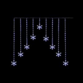 Premier 267 Flexibright Snowflake V Curtain Lights White 1.2m Premier 267 Flexibright Snowflake V Curtain Lights White 1.2m