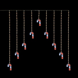 Premier Infinity Candy Cane Curtain Light 1.2m Premier Infinity Candy Cane Curtain Light 1.2m