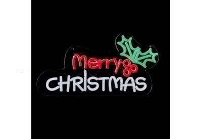 Premier Merry Christmas Hanging Lit Neon Sign 40cm Premier Merry Christmas Hanging Lit Neon Sign 40cm