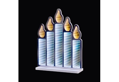 Premier Standing Candlebridge With Flickering Flame 40cm Premier Standing Candlebridge With Flickering Flame 40cm