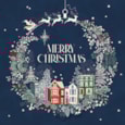Christmas Card - Wreath Scene Christmas Card - Wreath Scene