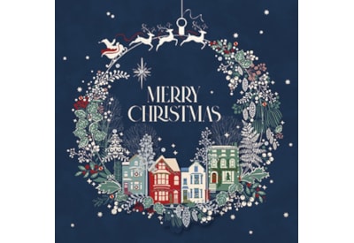 Christmas Card -  Wreath Scene