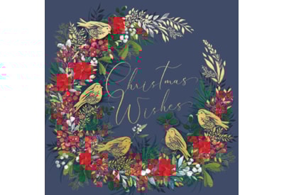 Christmas Card - Berry Robin Wreath Christmas Card - Berry Robin Wreath