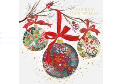 Christmas Card - Pretty Baubles Christmas Card - Pretty Baubles