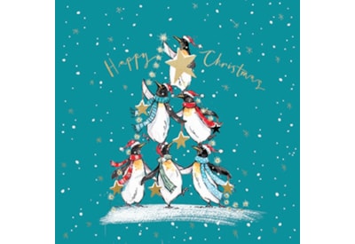 Christmas Card -  Penguin Stack