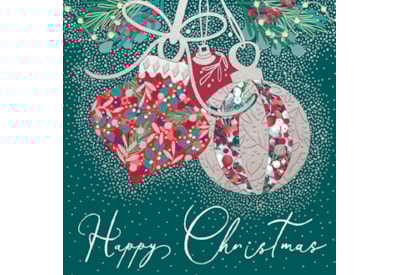 Christmas Card - Festive Baubles Christmas Card - Festive Baubles