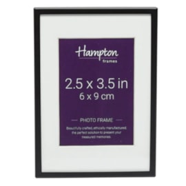 Hampton Frames Madrid Matt Black Steel With White Bevel Cut Mount 2.5x3. (M138B2