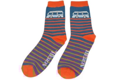 Mr Heron Camper Stripe Socks Blue