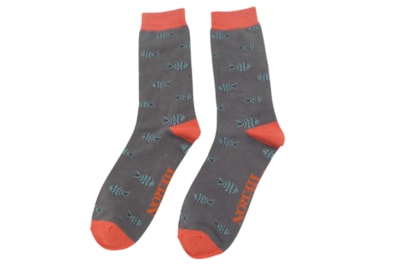 Mr Heron Little Fish Socks Grey Mr Heron Little Fish Socks Grey