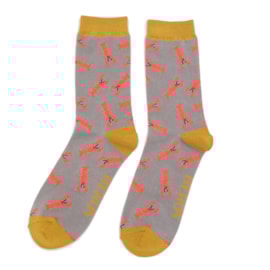 Mr Heron Lobsters Socks Grey Mr Heron Lobsters Socks Grey