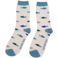 Mr Heron Mens Sharks Socks Silver (MH267SILVER)