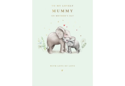 Ling Mothers Day Mummy Two Cute Elephants Ling Mothers Day Mummy Two Cute Elephants