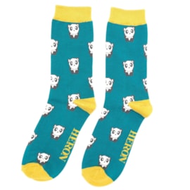 Mr Heron Pandas Socks Teal