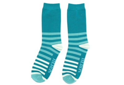 Miss Sparrow Mens Tonal Stripes Teal Miss Sparrow Mens Tonal Stripes Teal