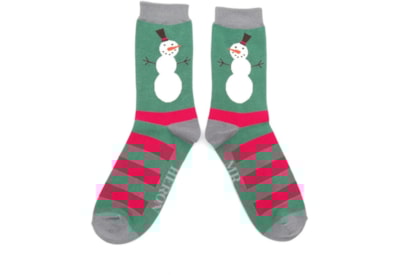 Miss Sparrow Mr Heron Snowmen Stripes Green Miss Sparrow Mr Heron Snowmen Stripes Green