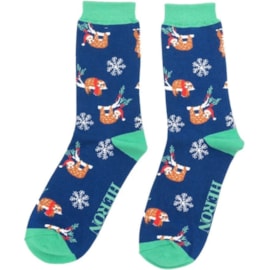 Miss Sparrow Mr Heron Xmas Sloths Navy Miss Sparrow Mr Heron Xmas Sloths Navy