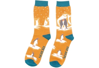 Miss Sparrow Mr Heron Penguins On Ice Mustard Miss Sparrow Mr Heron Penguins On Ice Mustard