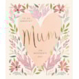 Ling Mothers Day Mum Florals & Foliage Around A Heart Ling Mothers Day Mum Florals & Foliage Around A Heart