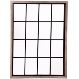 Sifcon Wood Effect Window Mirror Brown 80x60 (MI0886)