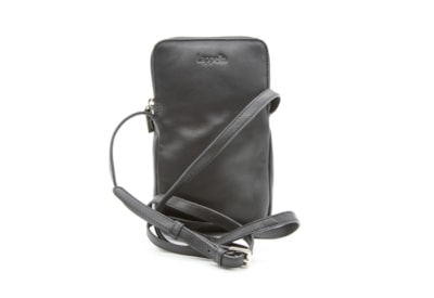 Lapella Mia Leather Crossbody Phone Bag Black (148-1 BLACK)
